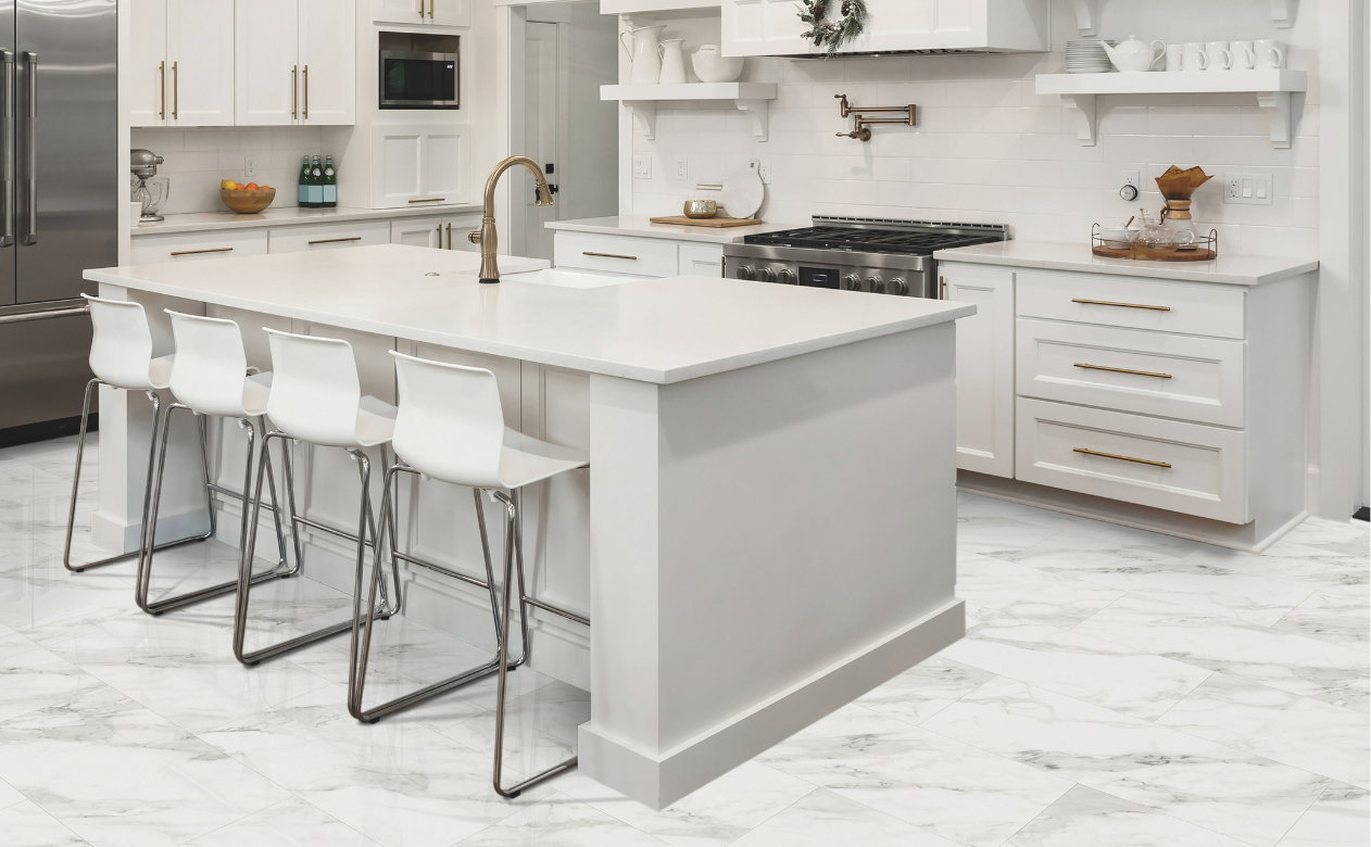 Countertops in a kitchen