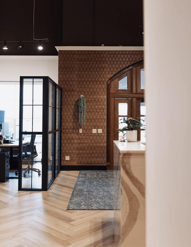 Tile display in showroom