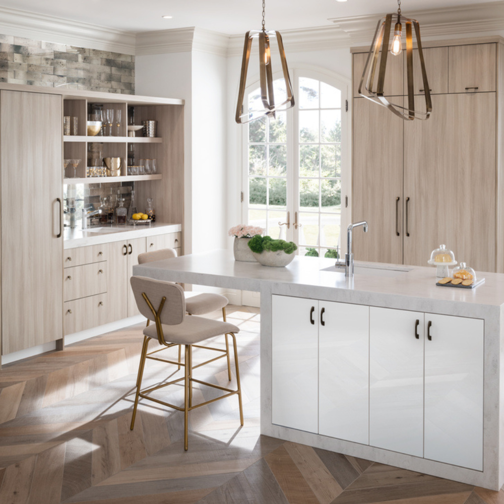 quartz countertops in a kitchen at D&M Interiors