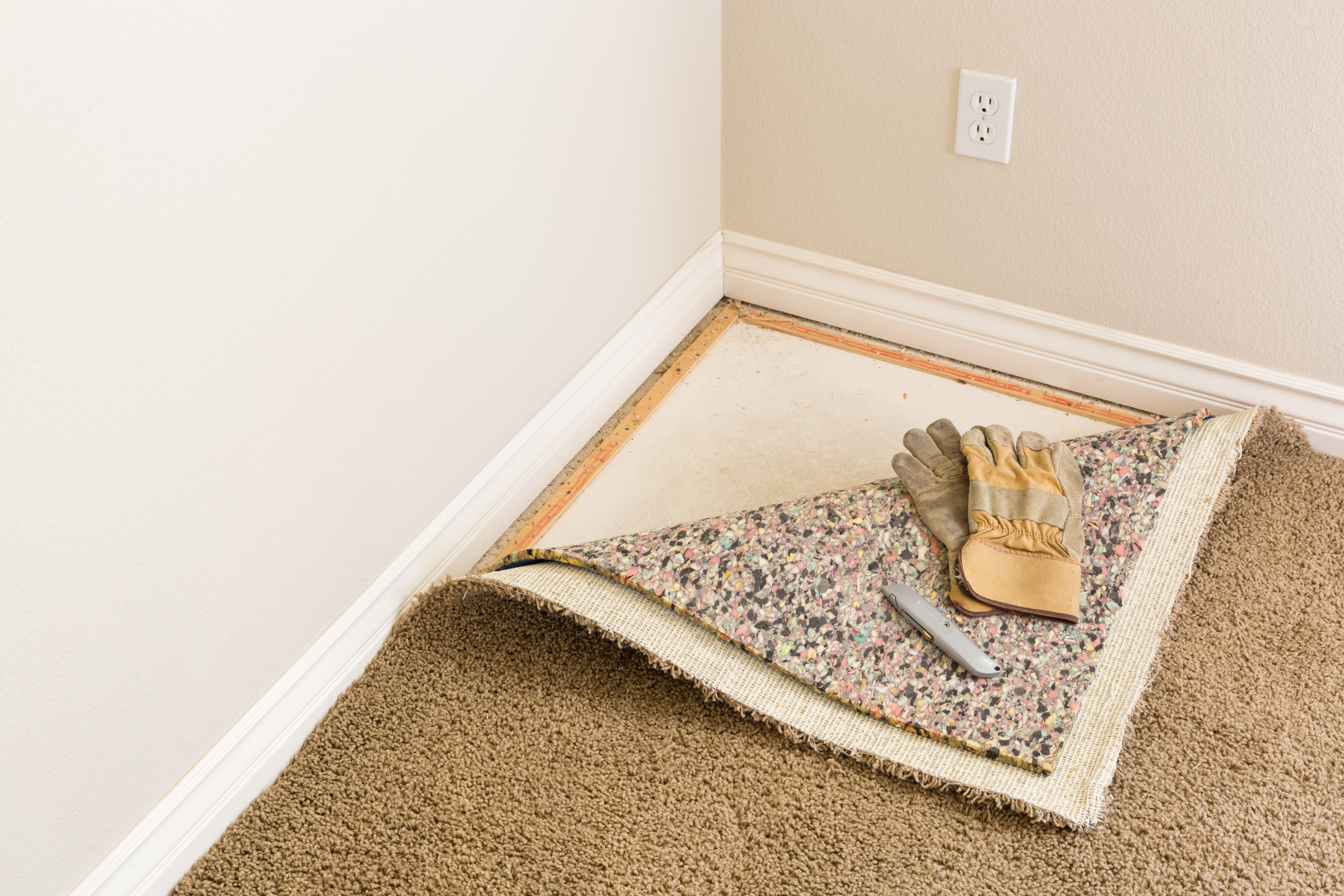 Carpet Installation Services Stock Photo