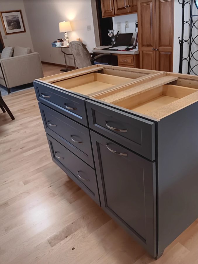 Luxury vinyl plank flooring installation in Appleton, WI kitchen