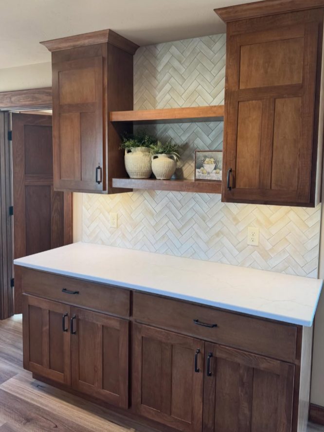Kitchen tile backsplash installation in Appleton, WI