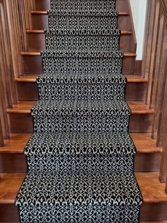 Residential stair runners installation by D&M Flooring America in Appleton, WI
