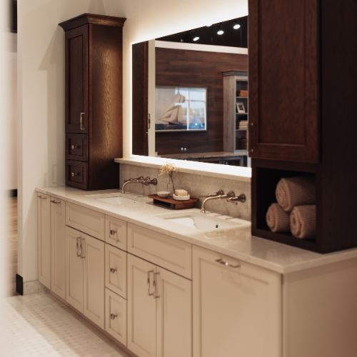 bathroom cabinets in an Appleton, WI home