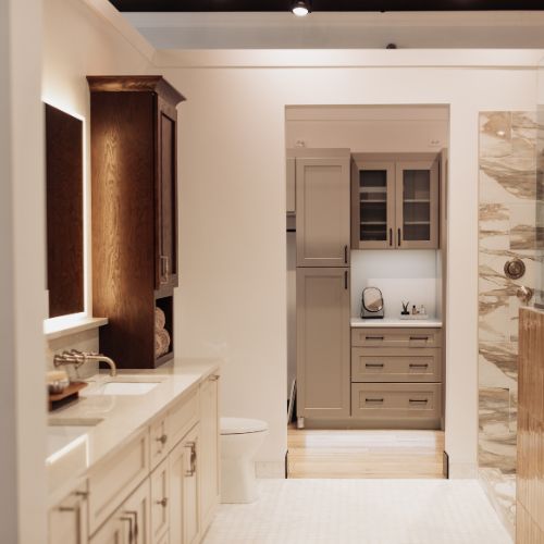 bathroom cabinets in a Appleton, WI, home