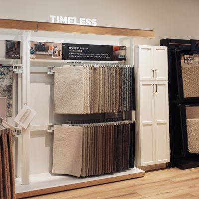 carpet display at D&M Flooring America in Appleton, WI